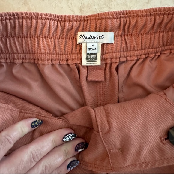 Madewell Wide-leg Trousers with Elasticized Waist size 14 - Picture 3 of 3